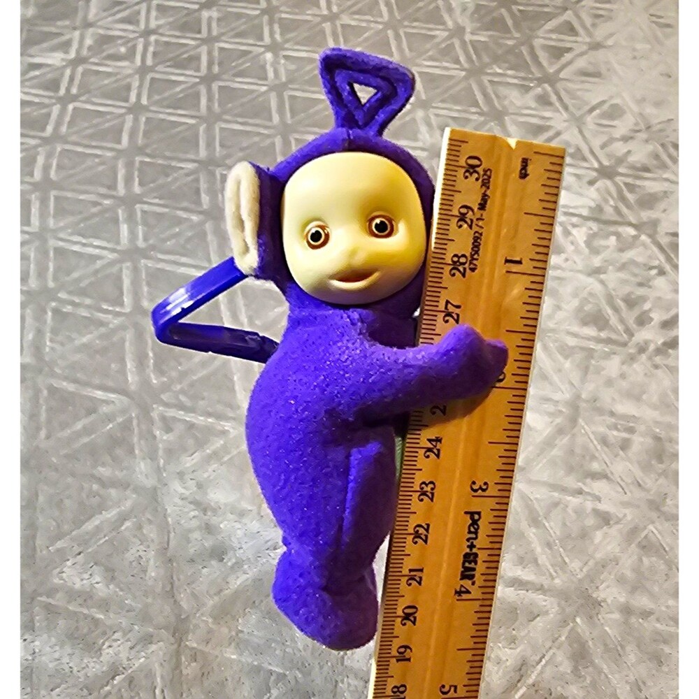 Teletubbies Tinky Winky Plush Keychain w/ Purple Carabiner Clip, Purple